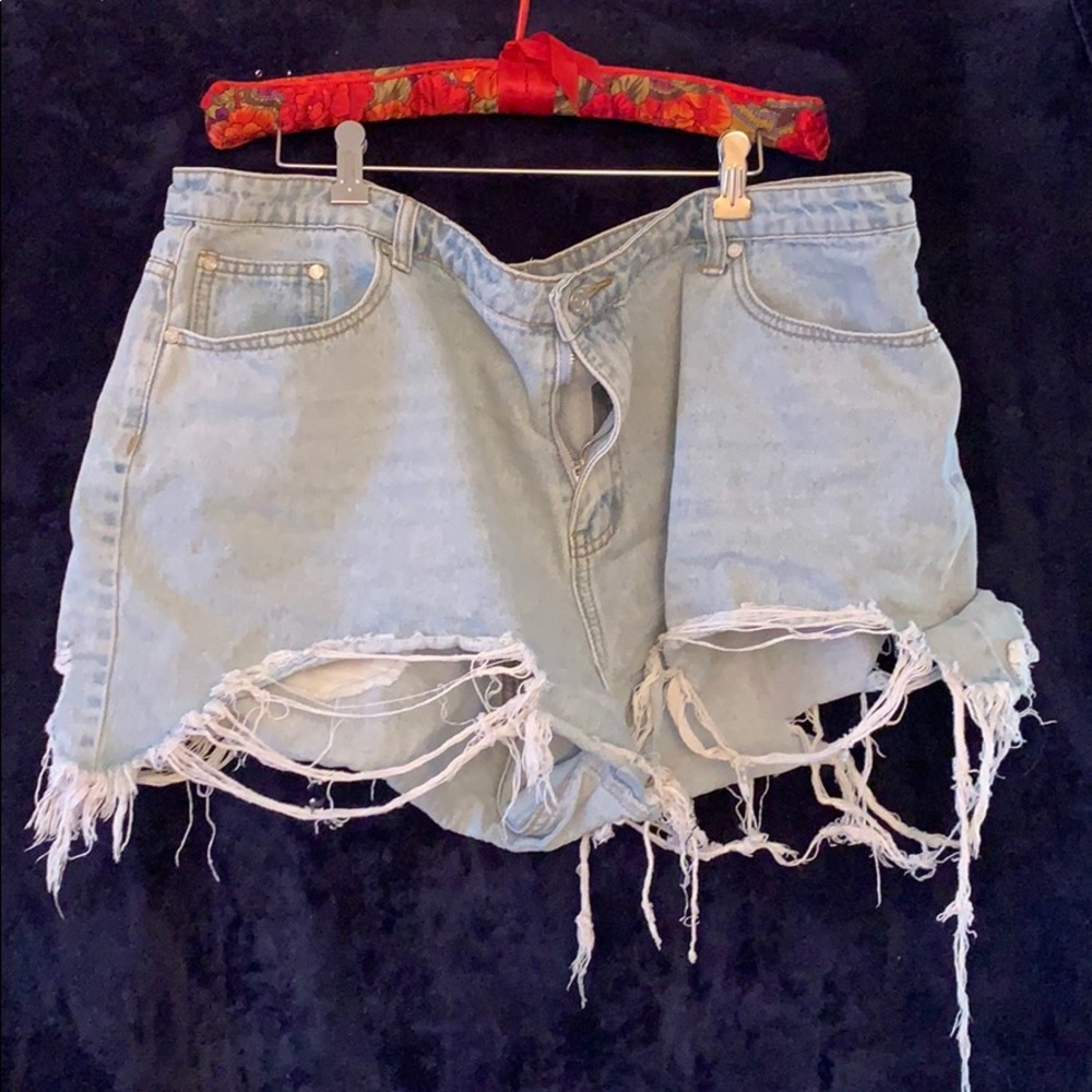 Missguided Distressed Denim Shorts